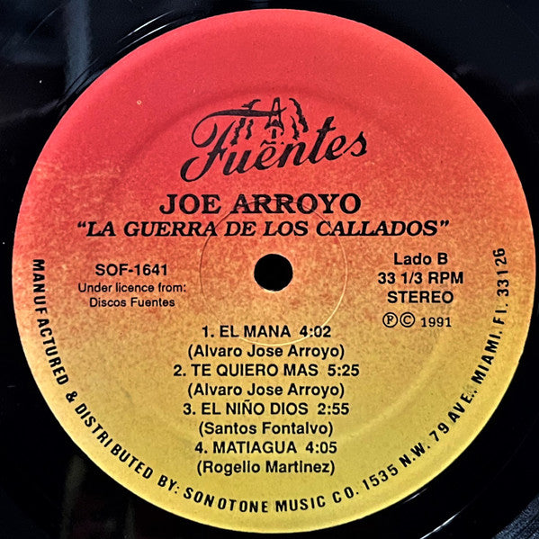 Joe Arroyo : La Guerra De Los Callados (LP, Album, RE)
