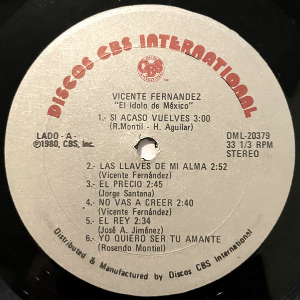 Vicente Fernandez : El Ídolo De México (LP, Album, RE)