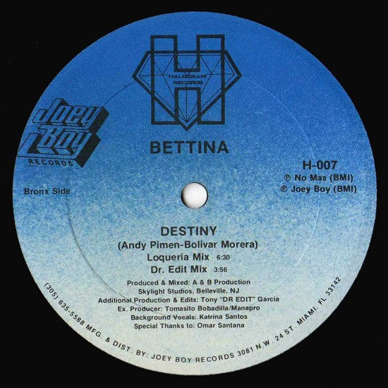 Bettina : Destiny (12")
