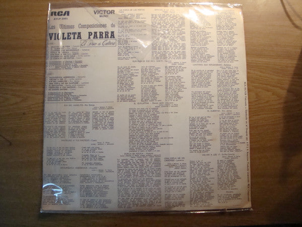Violeta Parra : Las Ultimas Composiciones De Violeta Parra (LP, Mono)