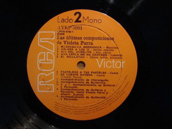 Violeta Parra : Las Ultimas Composiciones De Violeta Parra (LP, Mono)