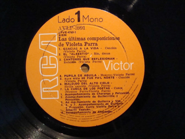 Violeta Parra : Las Ultimas Composiciones De Violeta Parra (LP, Mono)