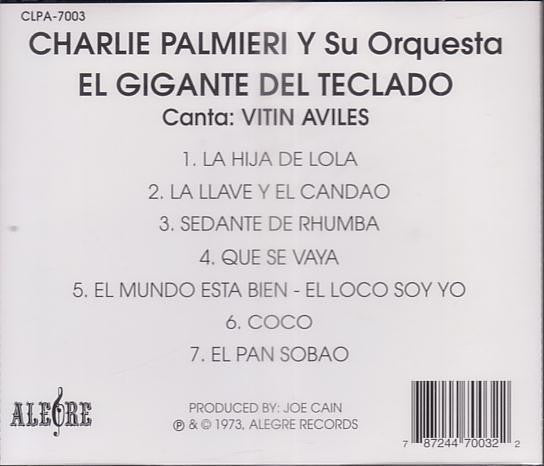 Charlie Palmieri And His Orchestra Canta Vitin Aviles : El Gigante Del Teclado (CD, Album)