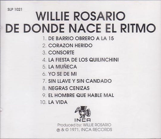Willie Rosario : Mr Rhythm/de Donde Nace el Ritmo (CD, Album, RE)