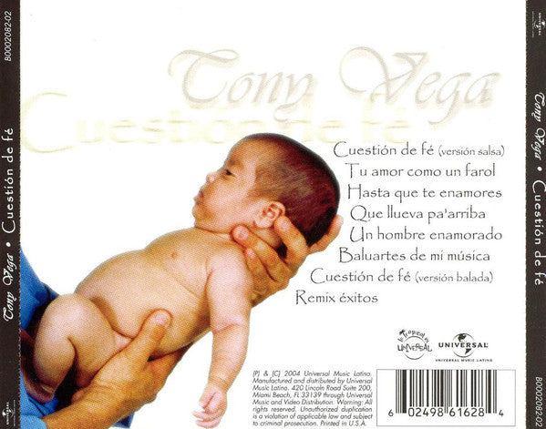 Tony Vega : Cuestión De Fé (CD, Album)