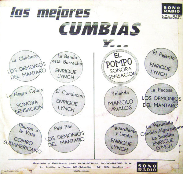 Various : Las Mejores Cumbias Y .... (LP, Comp, Mono)