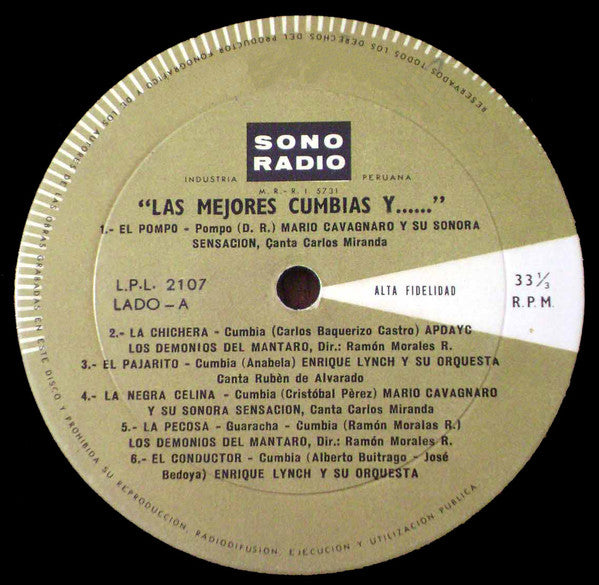 Various : Las Mejores Cumbias Y .... (LP, Comp, Mono)