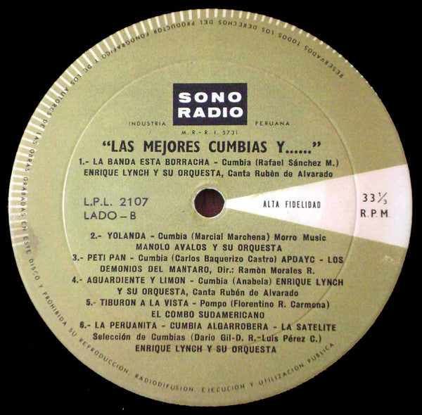Various : Las Mejores Cumbias Y .... (LP, Comp, Mono)