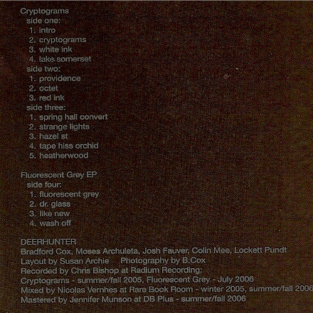 Deerhunter : Cryptograms / Fluorescent Grey (2xLP, Album)