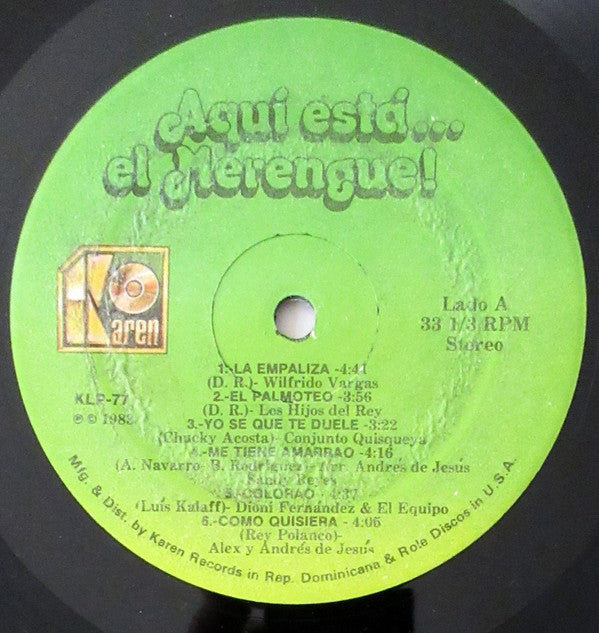 Various : Aquí está...el Merengue! (LP, Comp)