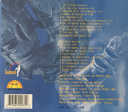 Saxomanía Orquesta : Marejada Feliz (CD, Album)