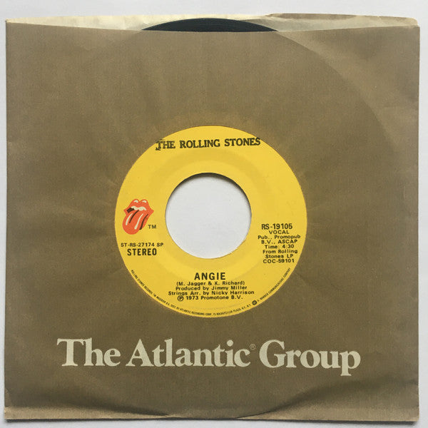The Rolling Stones : Angie (7", Single, RE, Spe)