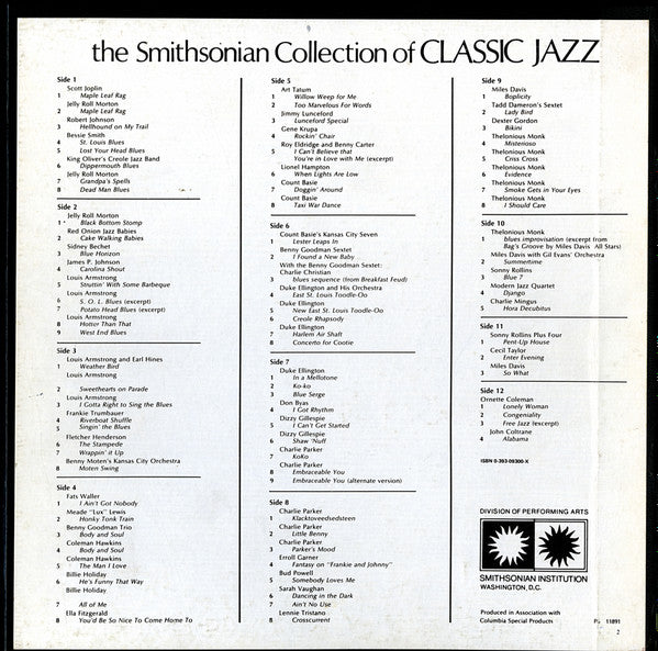 Various : The Smithsonian Collection Of Classic Jazz (6xLP, Comp, Ter + Box)