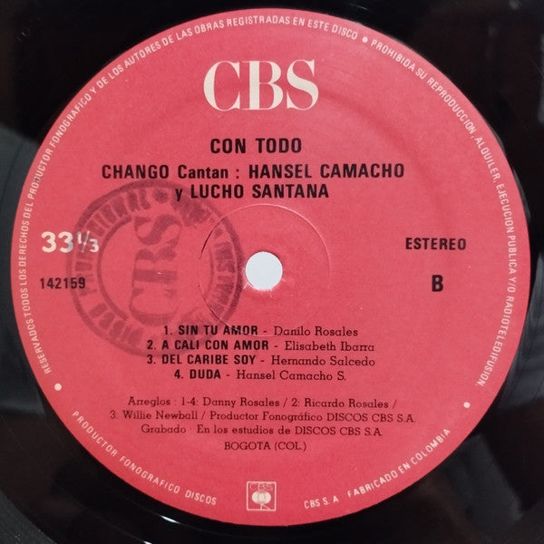 Grupo Changó : Con Todo (LP, Album)