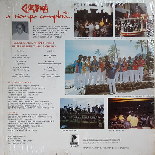 Costa Brava : A Tiempo Completo... (LP, Album)