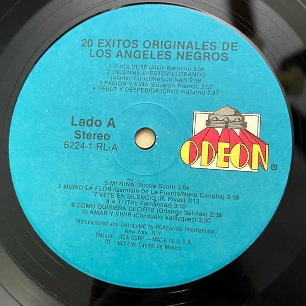 Los Angeles Negros : 20 Exitos Originales De Los Angeles Negros (LP, Comp)
