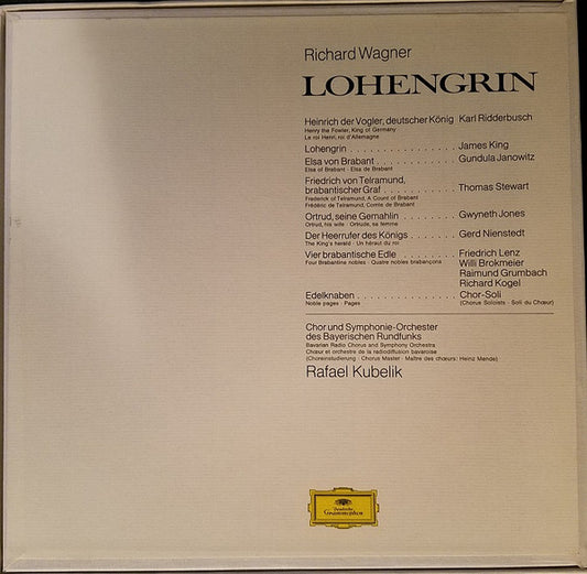 Richard Wagner - Chor Des Bayerischen Rundfunks Und Symphonie-Orchester Des Bayerischen Rundfunks, James King , Karl Ridderbusch, Rafael Kubelik - Lohengrin vinyl record, 5xLP (Near Mint (NM or M-)) | Lulo Records