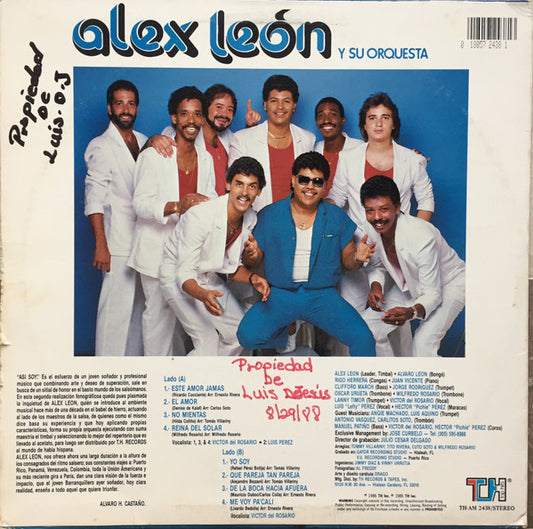Alex Leon Y Su Orquesta : Asi Soy... (LP, Album)