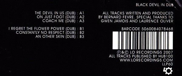 Black Devil : Black Devil In Dub (LP, Album)