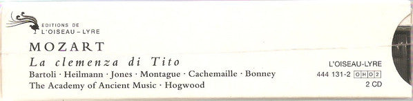 Wolfgang Amadeus Mozart, Cecilia Bartoli • Uwe Heilmann • Della Jones • Diana Montague • Gilles Cachemaille • Barbara Bonney • The Academy Of Ancient Music • Christopher Hogwood : La Clemenza Di Tito (2xCD, Album, RE + Box)