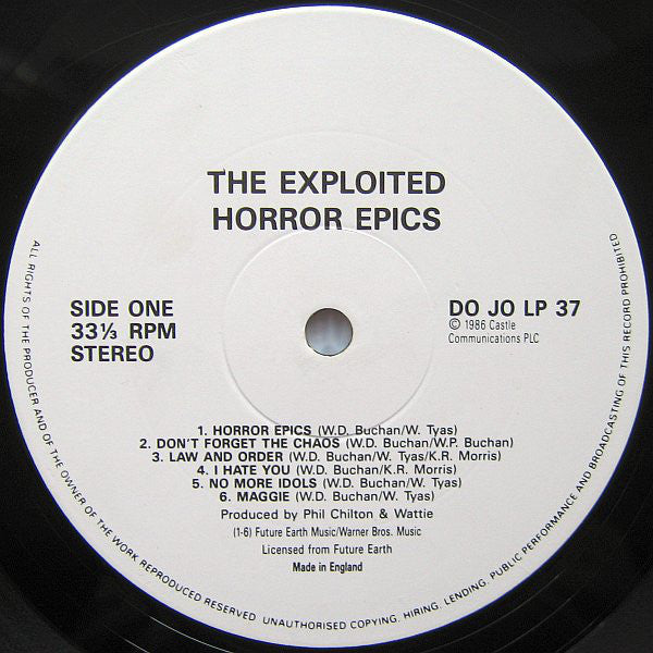 The Exploited : Horror Epics. (LP, Album, Unc)