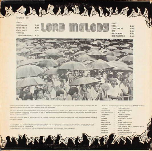Lord Melody - I Man vinyl record, LP (Very Good Plus (VG+)) | Lulo Records