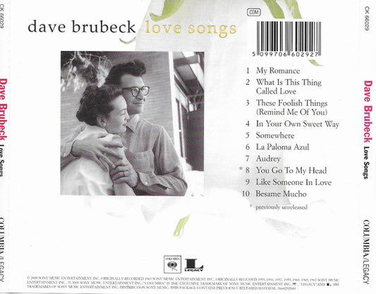 Dave Brubeck - Love Songs vinyl record, CD (Mint (M)) | Lulo Records