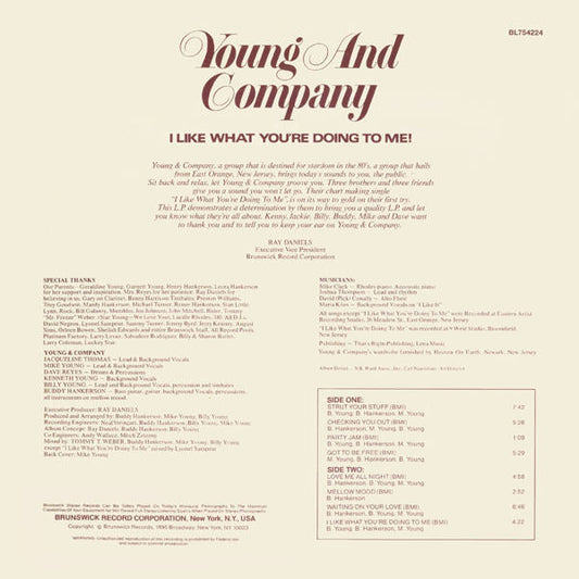 Young & Company : I Like What You're Doing To Me! (LP, Album, Pit)