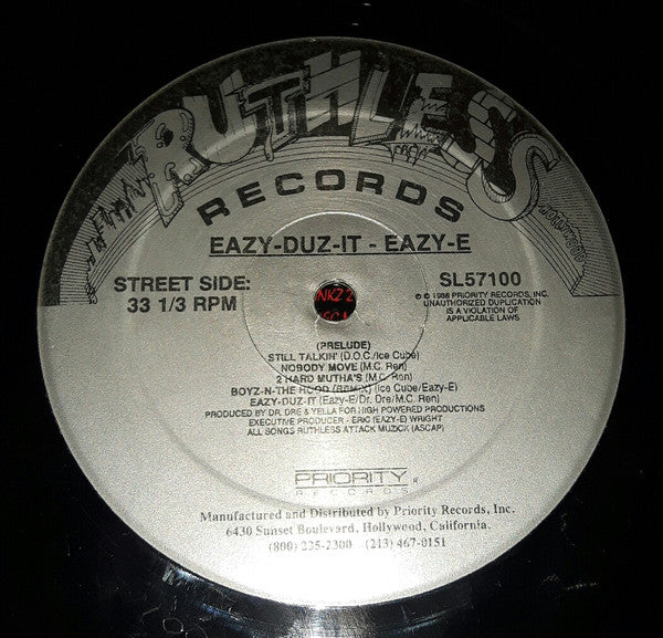 Eazy-E : Eazy-Duz-It (LP, Album, RE)