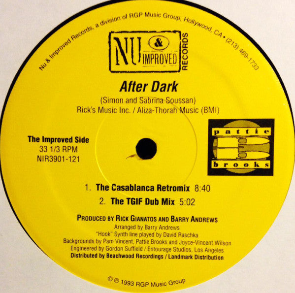 Pattie Brooks : After Dark (12")