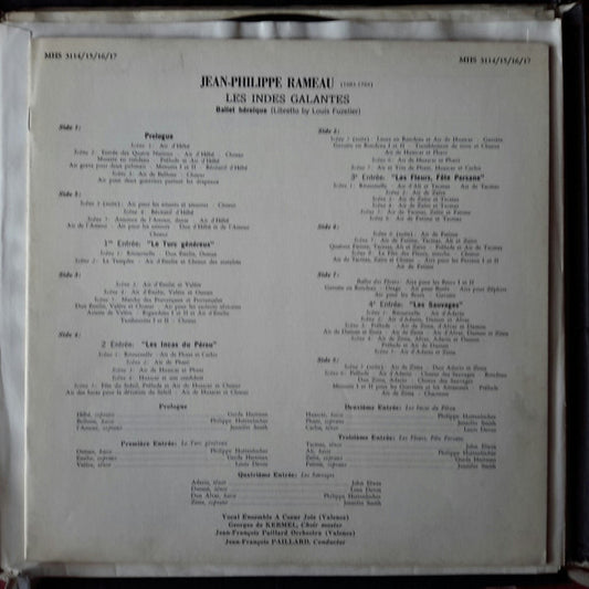 Jean-Philippe Rameau - Orchestre De Chambre Jean-François Paillard, Jean-François Paillard, Ensemble Vocal "A Coeur Joie" De Valence - Les Indes Galantes (Ballet Héroique) vinyl record, 4xLP (Near Mint (NM or M-)) | Lulo Records