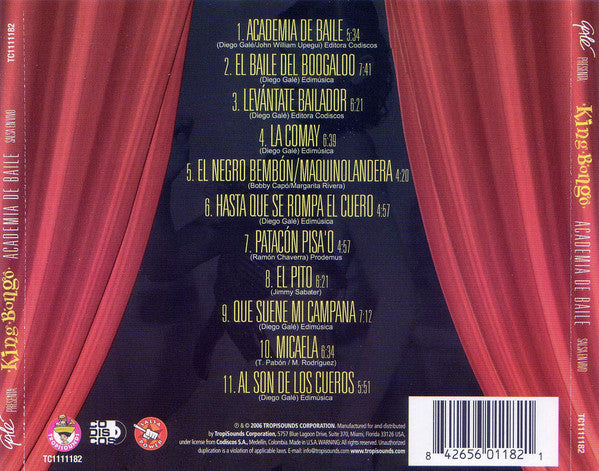 King Bongó : Academia De Baile - Salsa En Vivo (CD, Album, Liv)