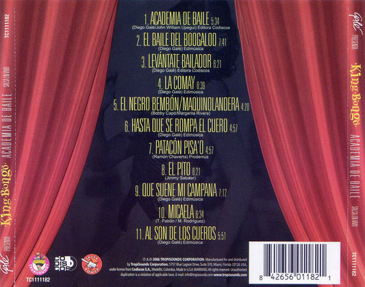 King Bongó : Academia De Baile - Salsa En Vivo (CD, Album, Liv)