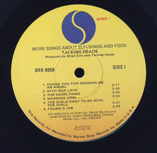 Talking Heads : More Songs About Buildings And Food (LP, Album, Win)