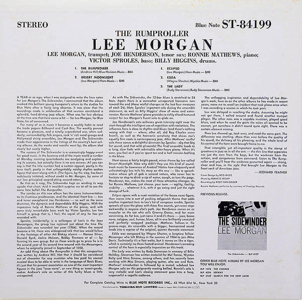 Lee Morgan : The Rumproller (LP, Album, RE)