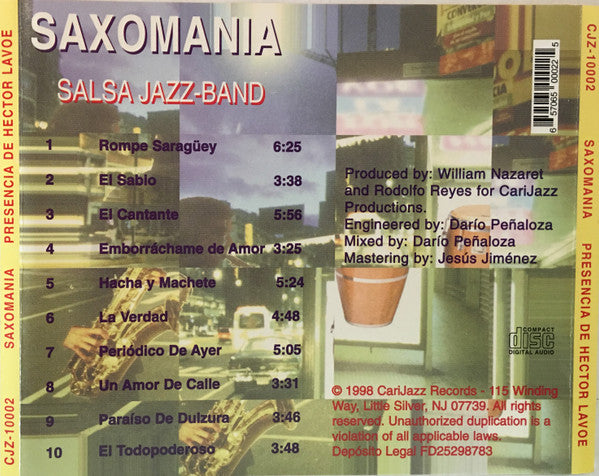 Saxomanía Orquesta : Presencia de Héctor Lavoe (CD, Album)