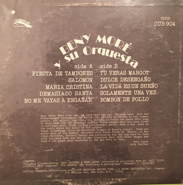 Beny Moré Y Su Orquesta : Y Sus Amigos (LP, Album, Comp)