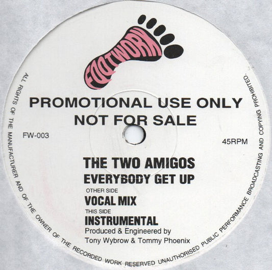 The Two Amigos : Everybody Get Up (12", Promo)