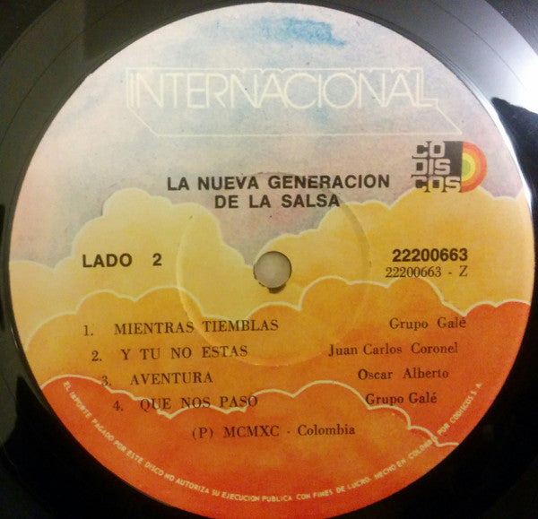 Oscar Alberto* / Juan Carlos Coronel / Diego Gale* : La Nueva Generacion De La Salsa (LP, Comp)