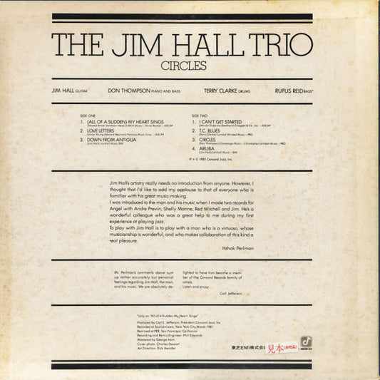 Jim Hall Trio - Circles vinyl record, LP (Near Mint (NM or M-)) | Lulo Records