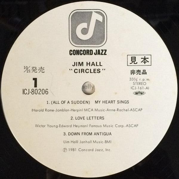 Jim Hall Trio : Circles (LP, Album, Promo)