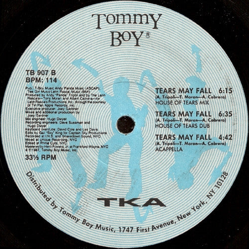 TKA : Tears May Fall (12", Single)