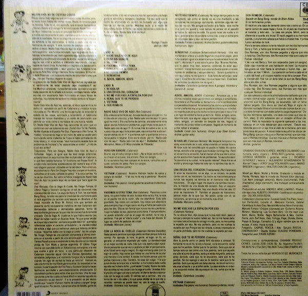 Andrés Calamaro : Nadie Sale Vivo De Aqui (LP, Album, RE)