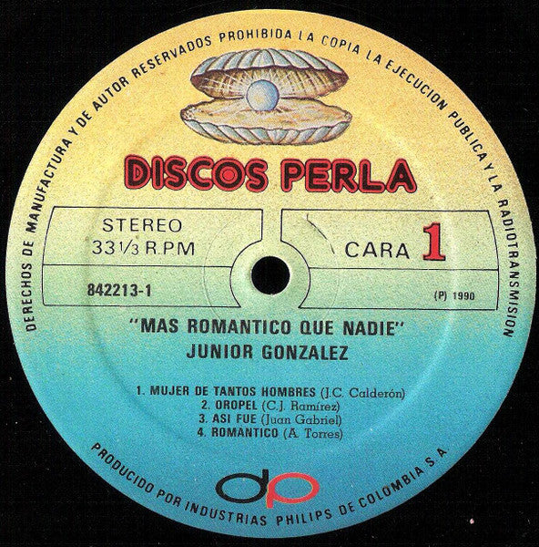 Junior Gonzalez : Mas Romantico Que Nadie (LP, Album)