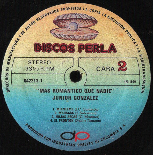 Junior Gonzalez : Mas Romantico Que Nadie (LP, Album)