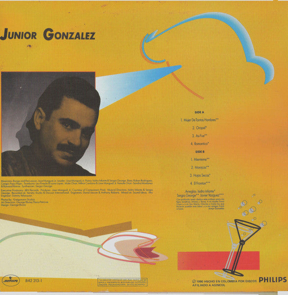 Junior Gonzalez : Mas Romantico Que Nadie (LP, Album)
