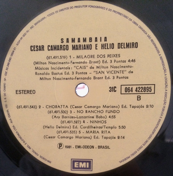 César Camargo Mariano & Hélio Delmiro : Samambaia (LP, Album)