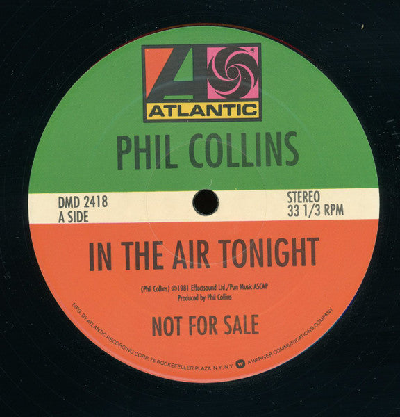 Phil Collins : In The Air Tonight (12", Promo)