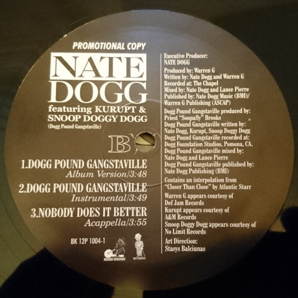 Nate Dogg Featuring Warren G : Nobody Does It Better (12", Promo)
