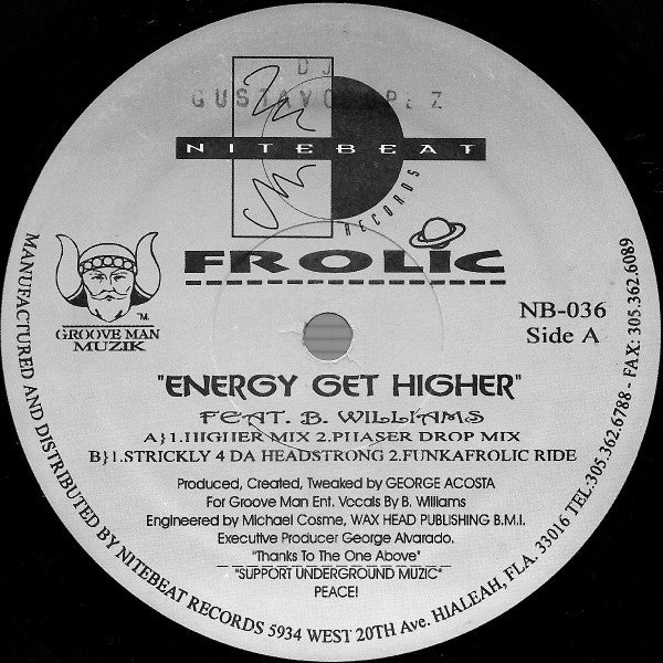 Frolic : Energy Get Higher (12")